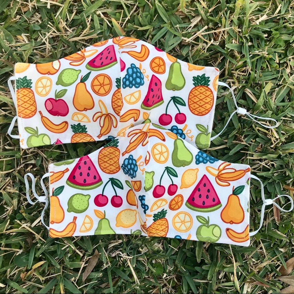 🍒 one (1) various fruits adult face mask